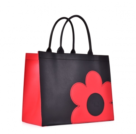 FC SHOPPER BAG elegantná taška z ekokože daisy flowers