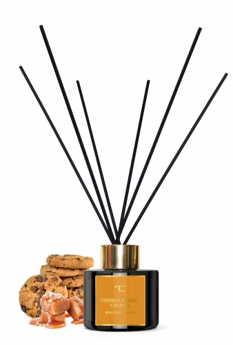 Interiérový tyčinkový bytový parfum 100 ml, COOKIES & SALTED CARAMEL, DIFFUSEUR INTÉRIEUR