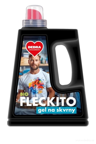 FLECKITO | Gelový odstraňovač skvrn | BIO | 7 bioenzymů nové generace & dvojí použití | 1500 ml 