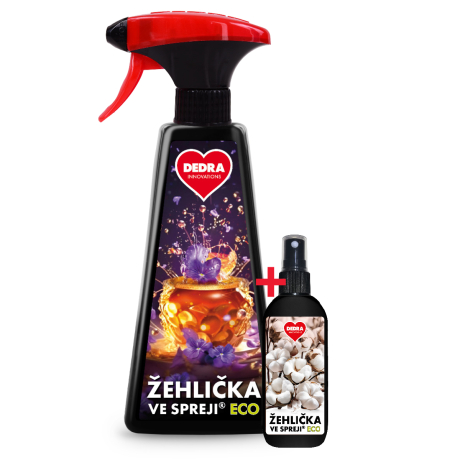 Sada 1+1 ECO žehlička ve spreji® VIOLETS IN HONEY na vyrovnání skladů a záhybů na oblečení 