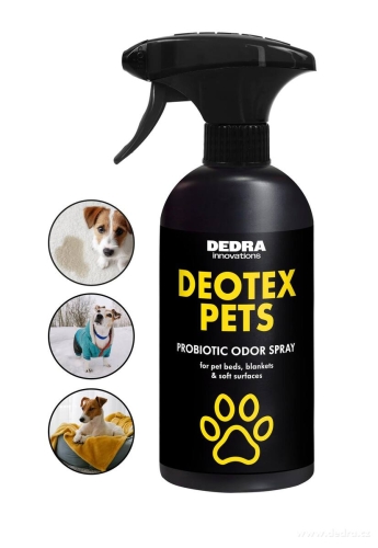 Probiotický sprej na pelíšky, deky & čalounění pro mazlíčky | DEOTEX® PETS SPRAY | neutralizuje pachy, osvěžuje & bezpečný pro zvířata | 500 ml 
