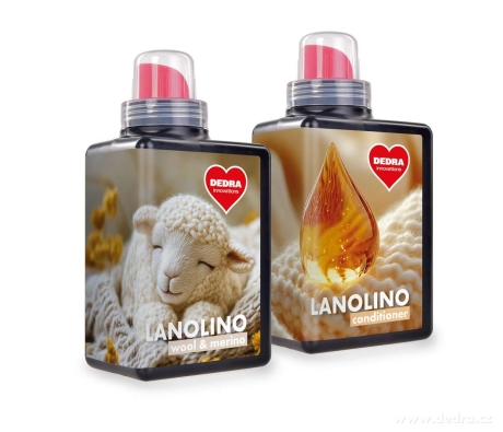 LANOLINO | sada 1+1 | prací gel + kondicionér na vlnu & jemné prádlo | WOOL & MERINO | 2×500 ml 