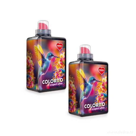 Sada 2 ks tekutý prací prostředek na šetrné praní barevného prádla, COLORITO EXPERT ULTRA 