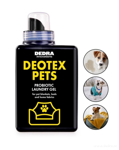 Probiotický prací gel na pelíšky, deky & oblečky pro mazlíčky | DEOTEX® PETS WASH | účinně pere & neutralizuje pachy | 15 praní 